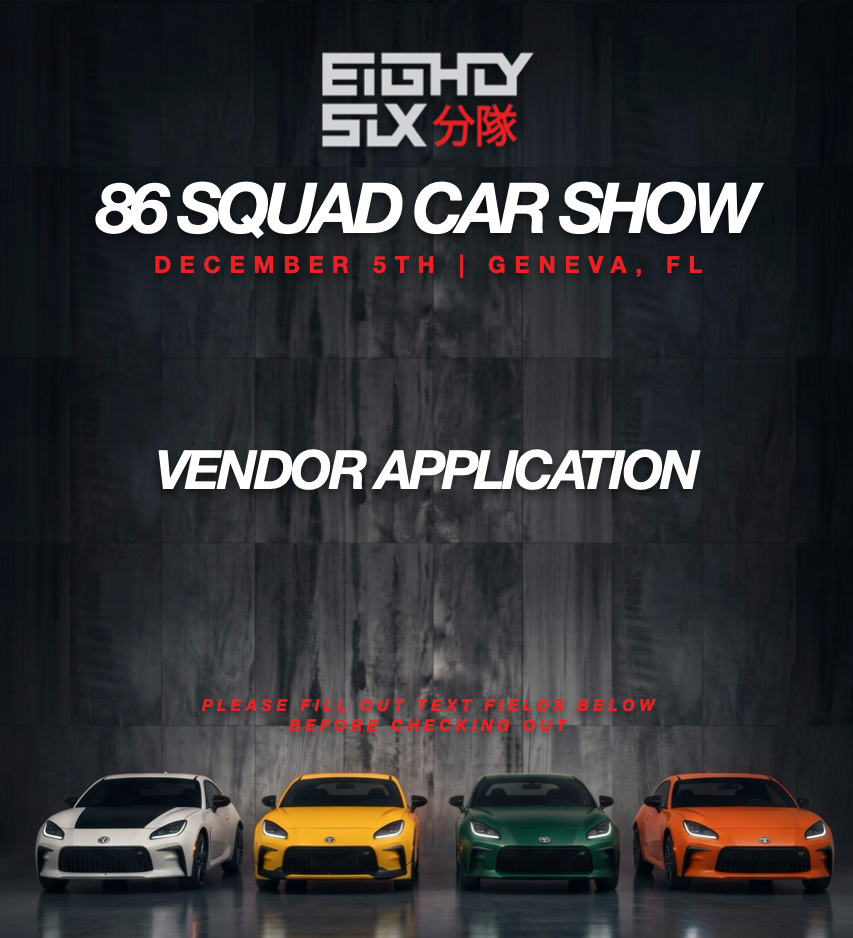 86 Squad Car Show Vendor Application